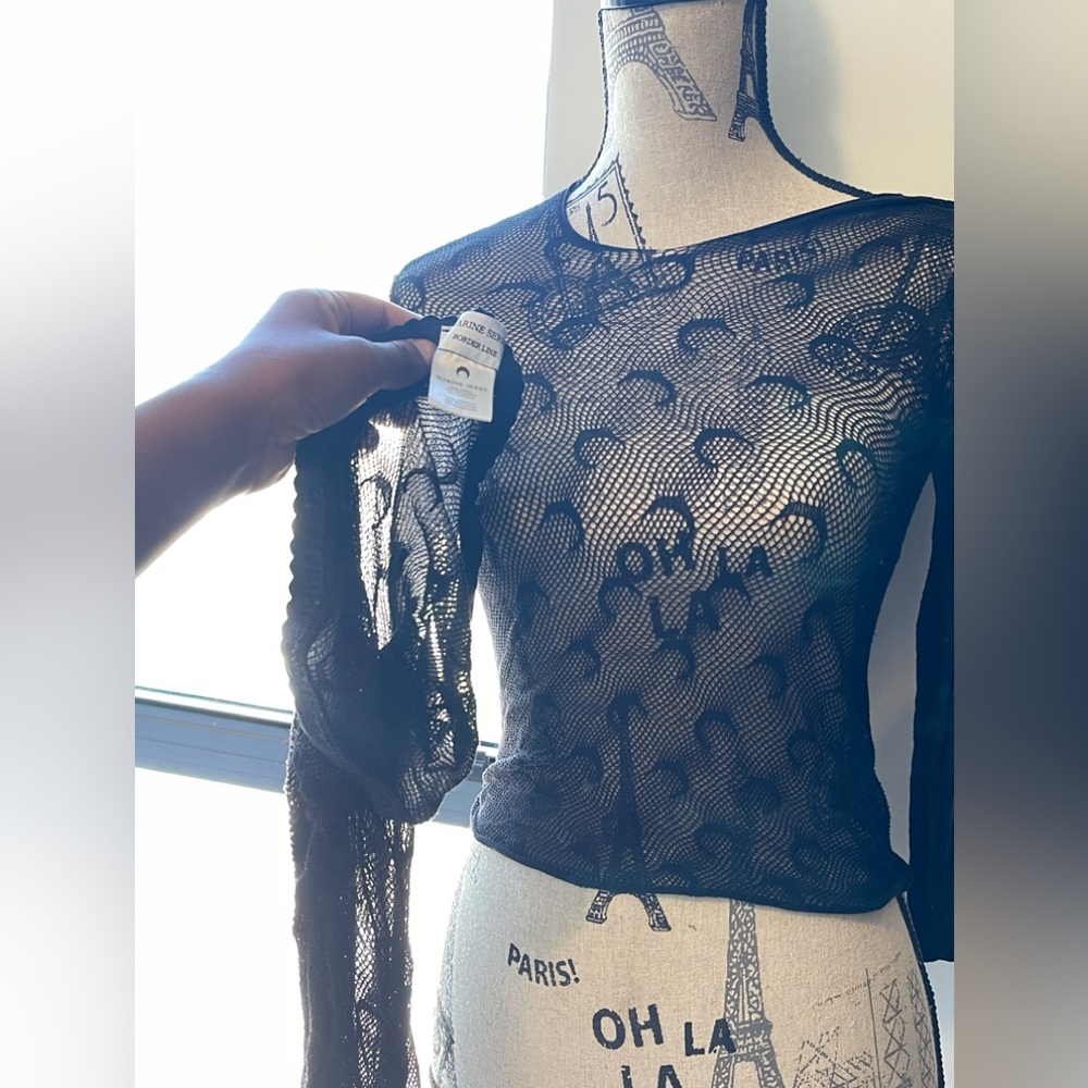Marine Serre motif fishnet set